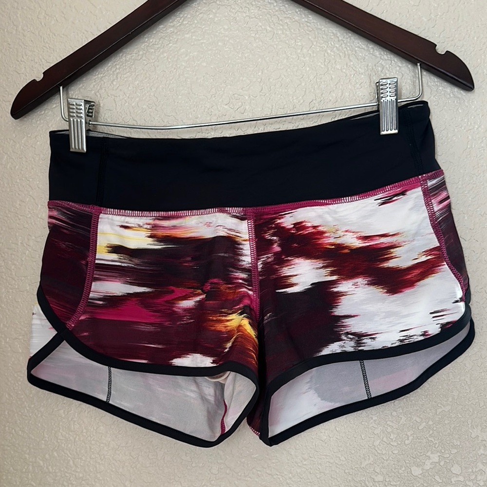 lululemon athletica LIKE NEW Black and Red Athletic Shorts
